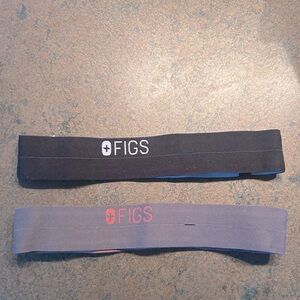 Pair of FIGS headband with optional button attachments for masks